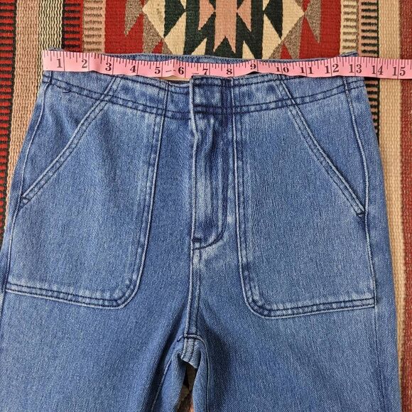 Pilcro The Icon Flare High Rise‎ Trouser Bootcut Jeans Sz 2 Cotton Boho Hippie - Picture 7 of 11